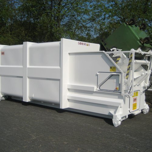 Presscontainer AJK Option Hub-Kippvorrichtung