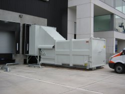 Presscontainer AJK Option Rampenausführung mit Trichter