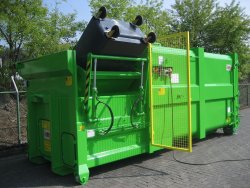 Presscontainer AJK Option seitliche Hub-Kippvorrichtung