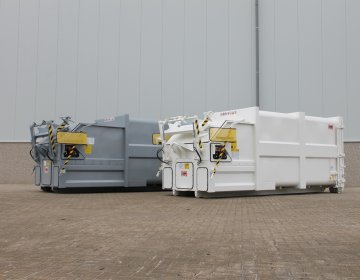 Presscontainer Hub-Kippvorrichtung | Toel Recycling AG