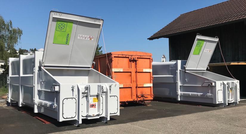 Presscontainer extra grosse Einwurföffnung l Toel Recycling AG