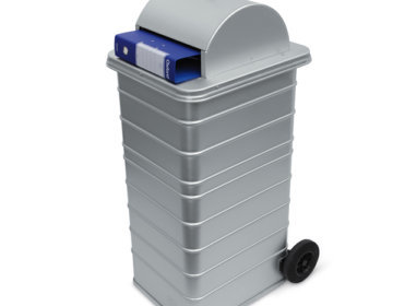 Sicherheitscontainer mit Einwurf für Ordner