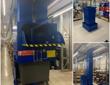 Universalverdichter mit Abwurfschacht oberhalb l Toel Recycling AG