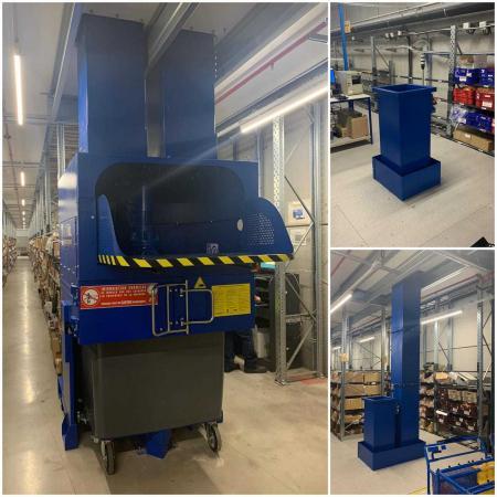 Universalverdichter mit Abwurfschacht oberhalb l Toel Recycling AG