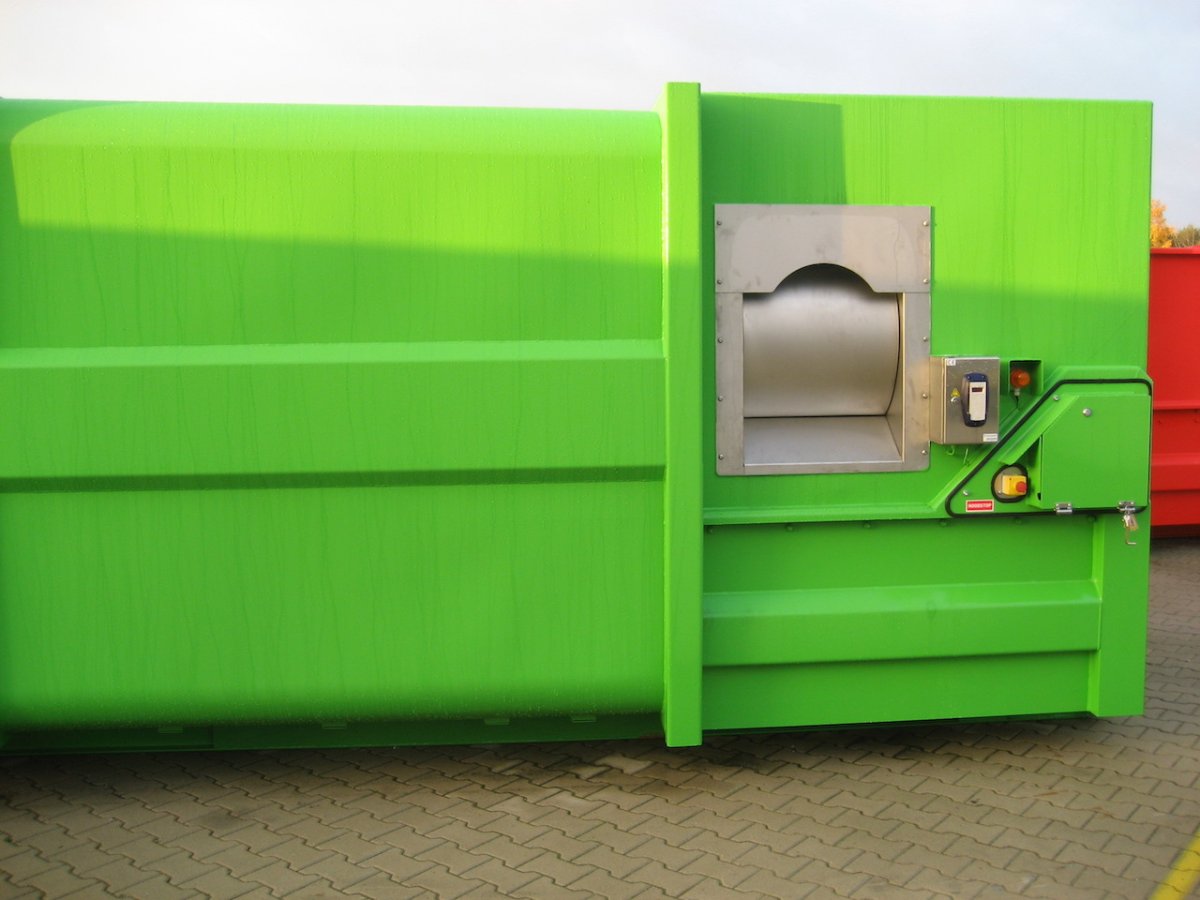 Presscontainer mit geschlossener Wiegeschleuse | Toel Recycling