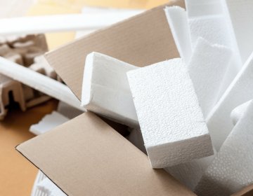 Styropor Verpackungsabfall