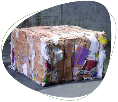 Kartonballen einer Bramidan Kartonpresse | Toel Recycling AG