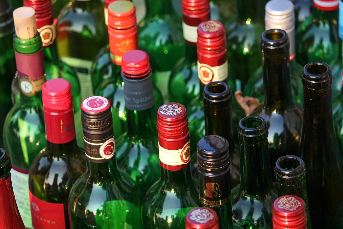 Schredder Materialart Glasflaschen