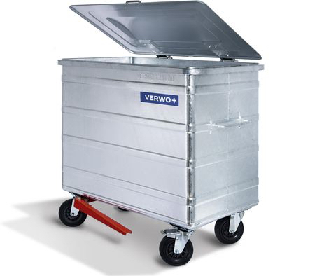 Stahlcontainer Fusspedal mit Deckelöffner